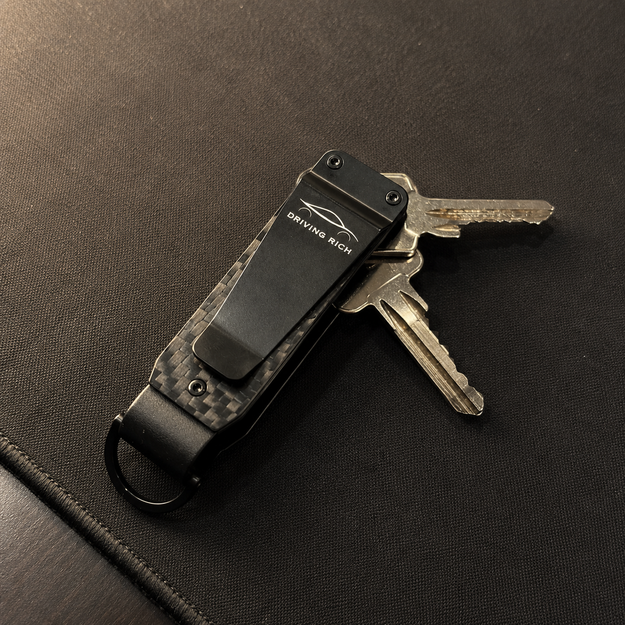 Carbon Fiber Key Holder | Silent Slim Key Organizer